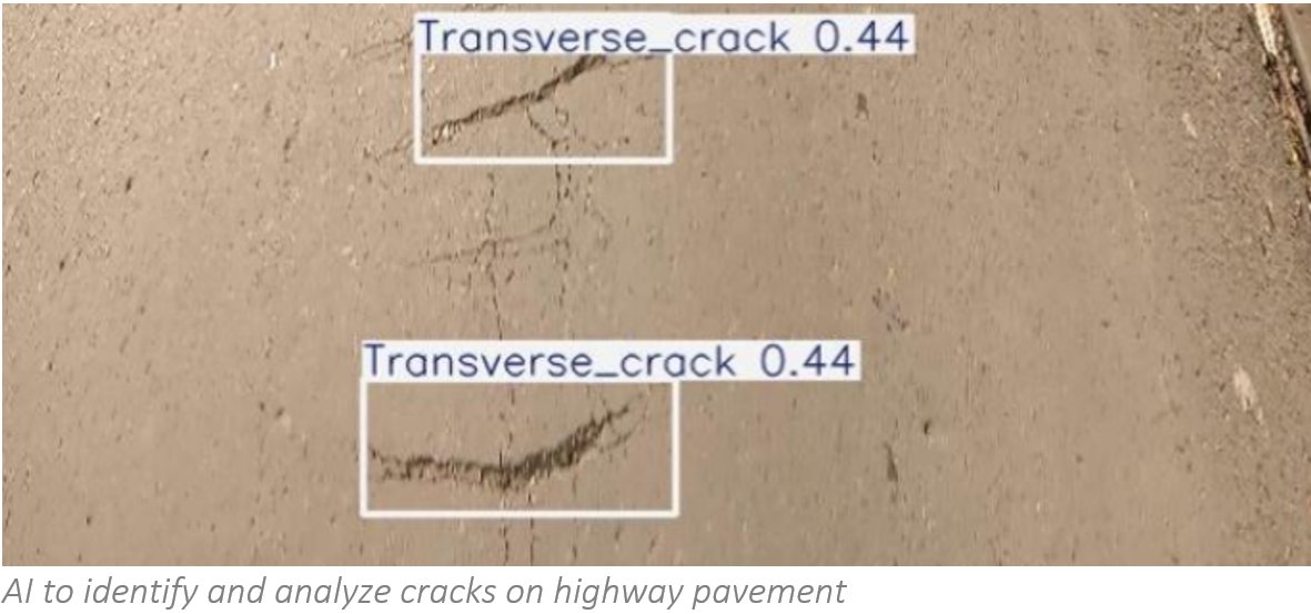 AI to identify and analyze cracks on highway pavement